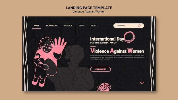 International day for the elimination of violence against women web template