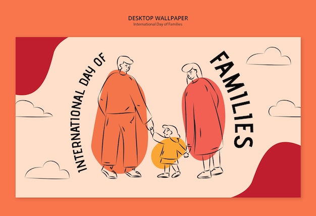 Free PSD international day of families tempalte design