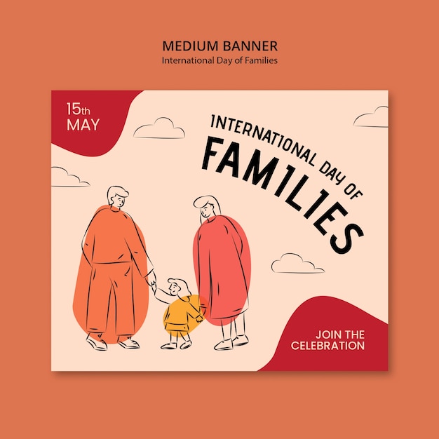 Free PSD international day of families tempalte design