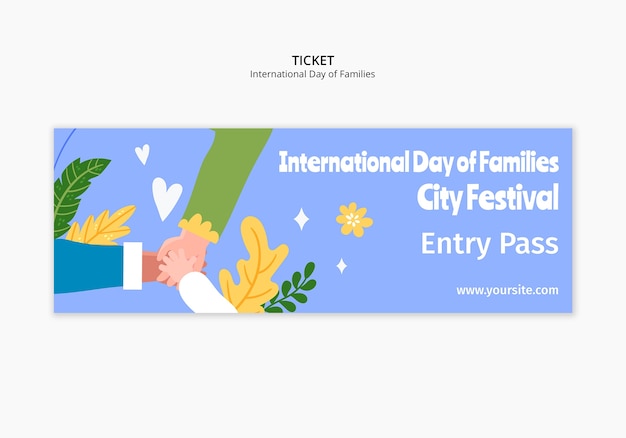 Free PSD international day of families template design