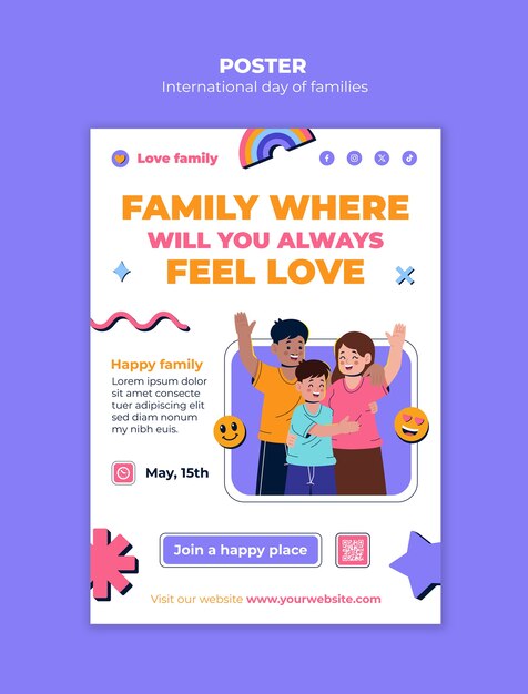 International day of families  template design