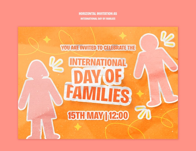 Free PSD international day of families template design