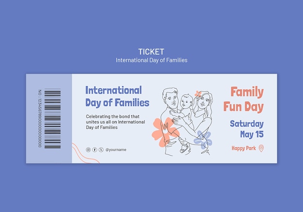 Free PSD international day of families  template design