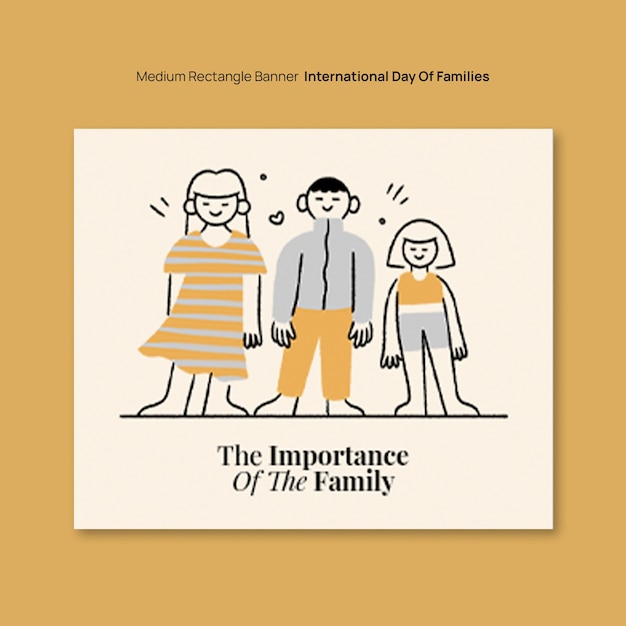 Free PSD international day of families template design