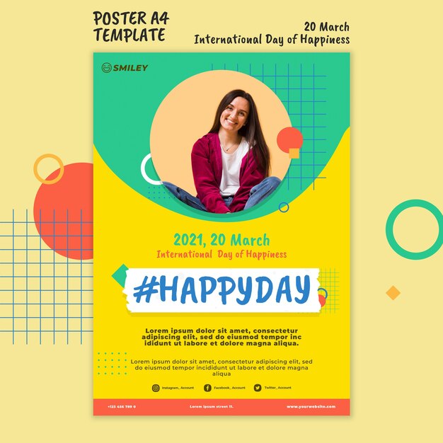 International day of happiness poster