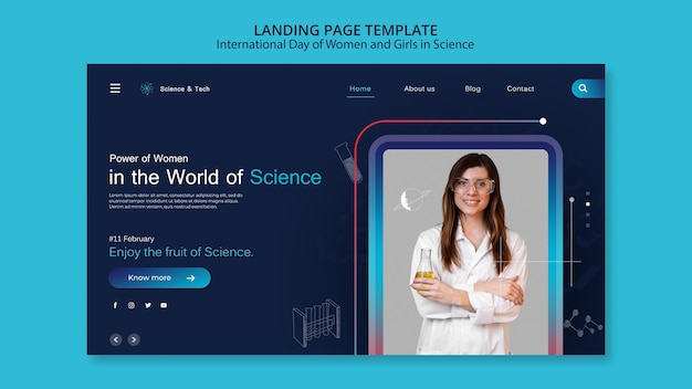 International day of women and girls in science web template