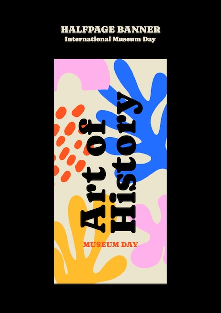 Free PSD international museum day banner template