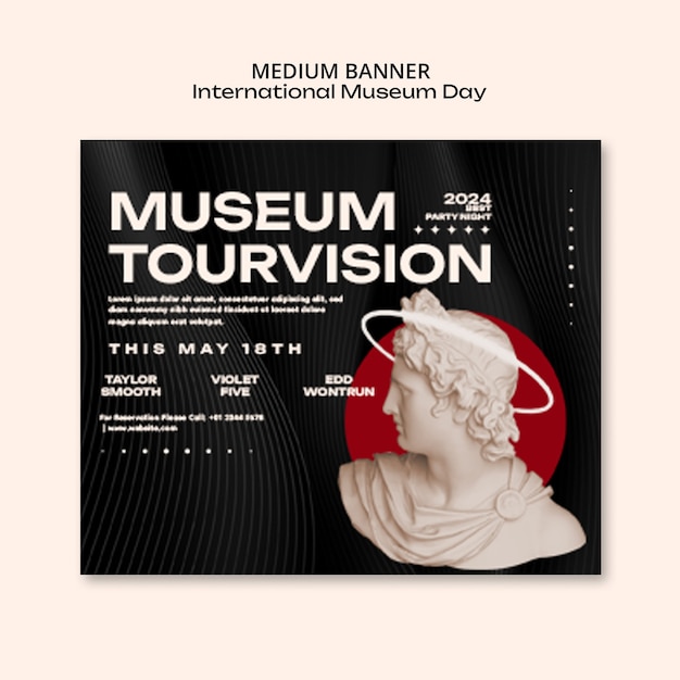 Free PSD international museum day template design