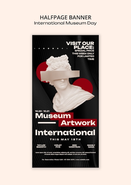 International museum day template design