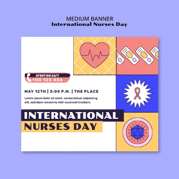 Free PSD international nurses day banner template