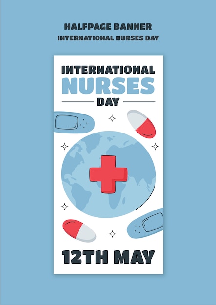 Free PSD international nurses day banner template