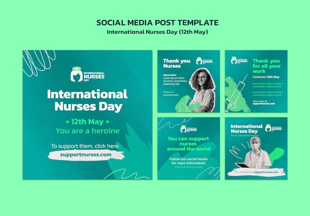 International nurses day instagram posts collection