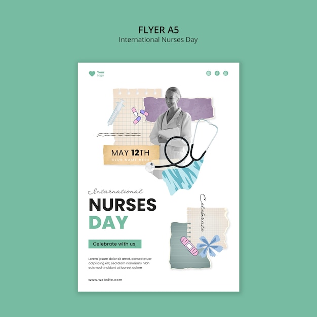 Free PSD international nurses day template