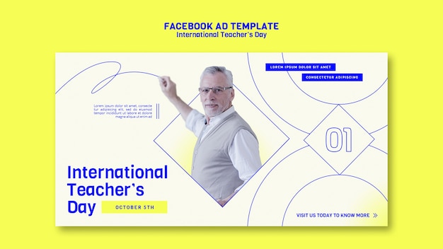 International teacher's day facebook template