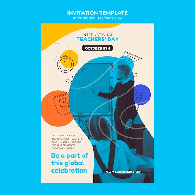 International teachers day invitation template