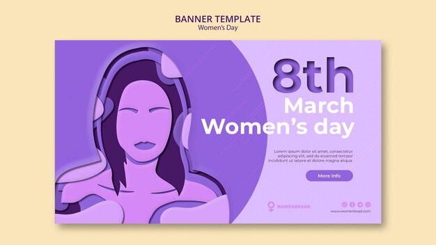 International women's day banner template