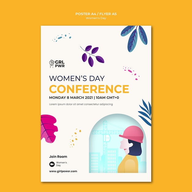 International women's day print template