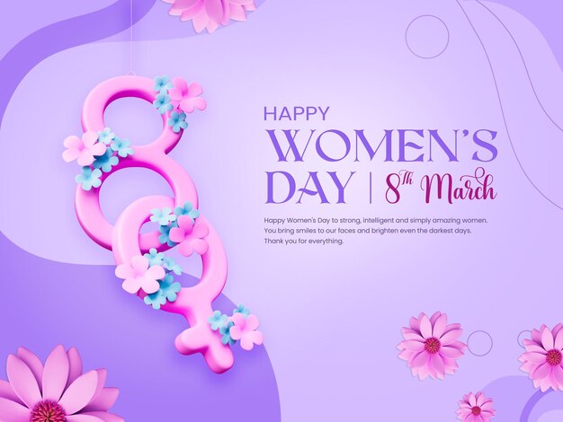 International women's day social media banner design template