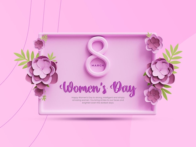 International women's day social media post template