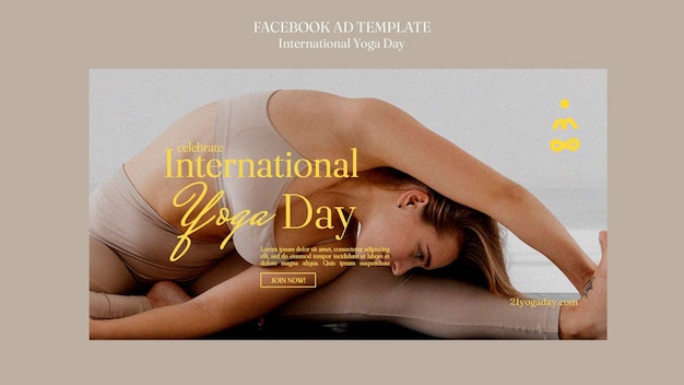 Free PSD international yoga day facebook template