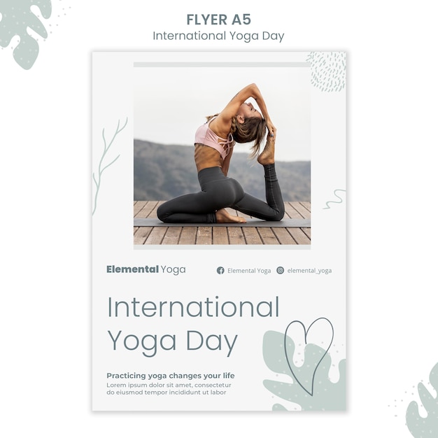 International yoga day flyer