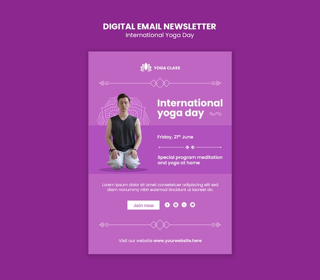 : international yoga day template design