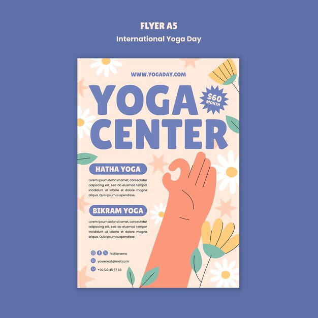 International yoga day template design