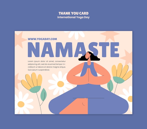 Free PSD international yoga day template design