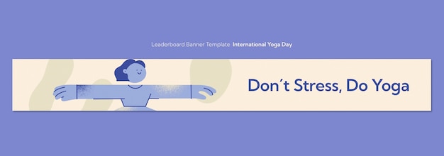 Free PSD international yoga day template design