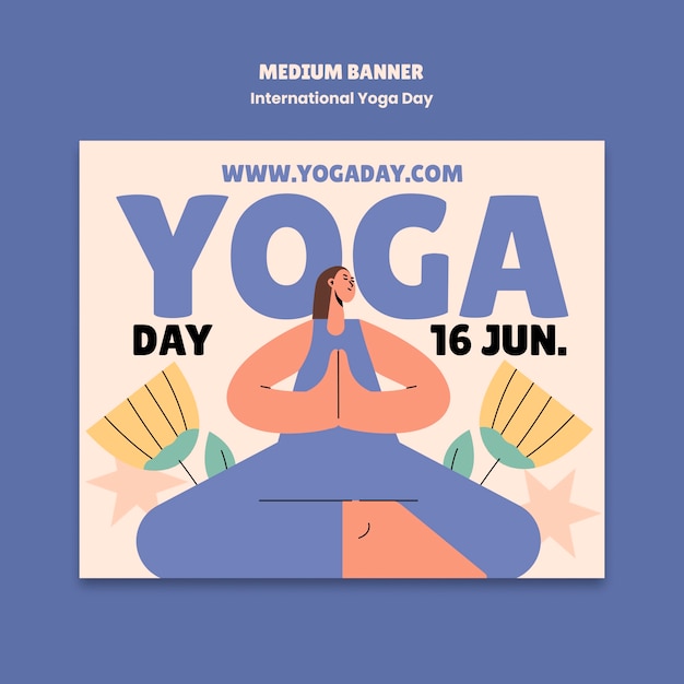 Free PSD international yoga day template