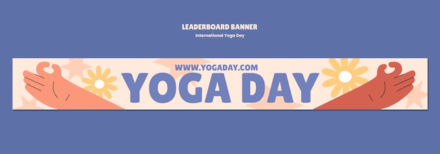 Free PSD international yoga day template