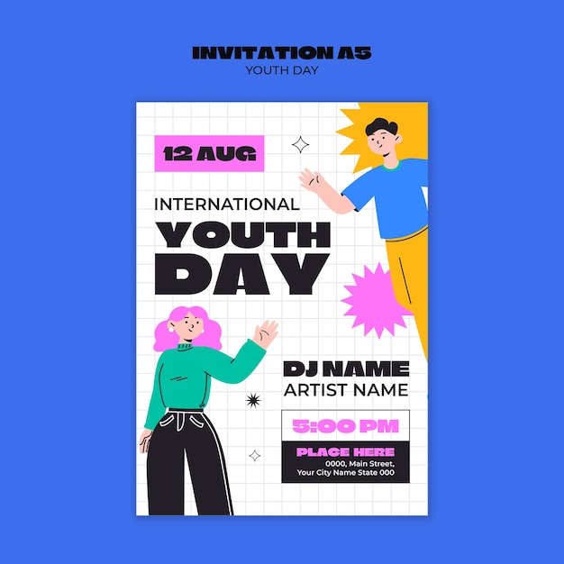 International youth day celebration template