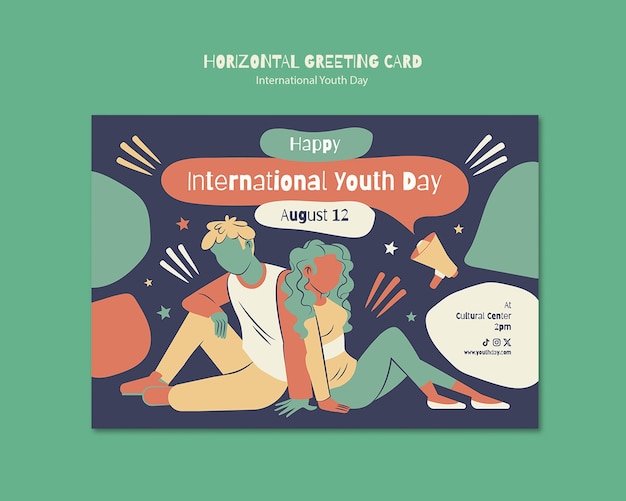 Free PSD international youth day celebration template