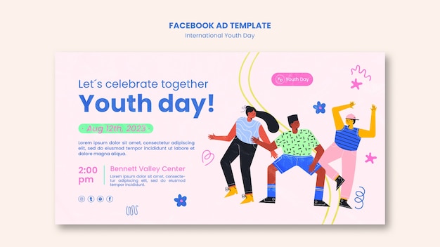 Free PSD international youth day facebook template