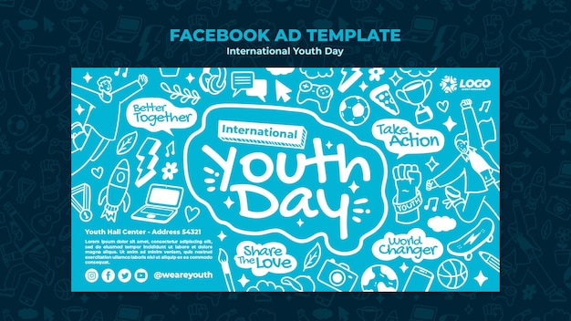 Free PSD international youth day facebook template