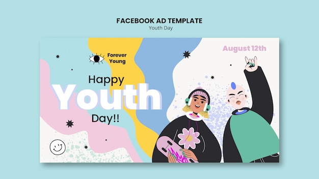 Free PSD international youth day facebook template