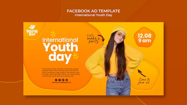 Free PSD international youth day facebook template