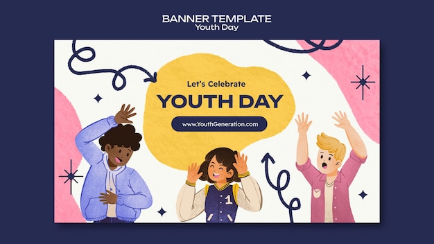 Free PSD international youth day template design