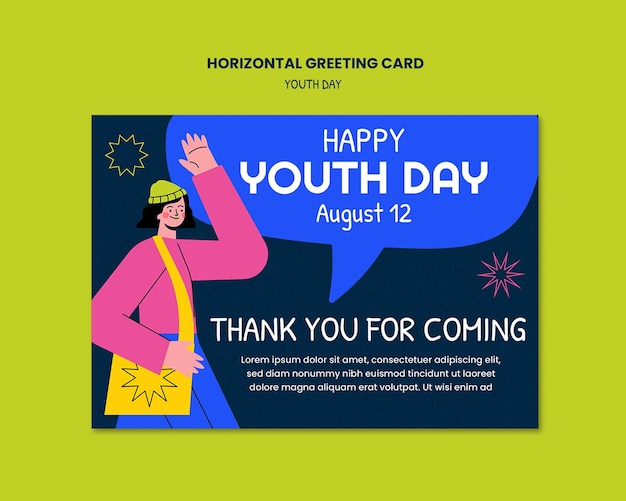 Free PSD international youth day  template design