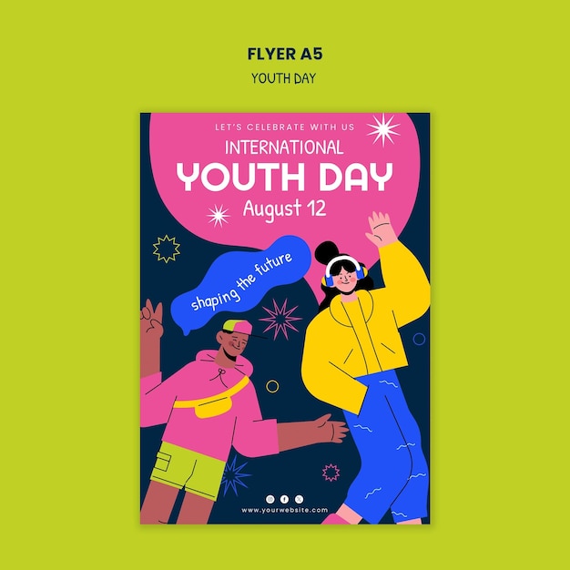 Free PSD international youth day  template design