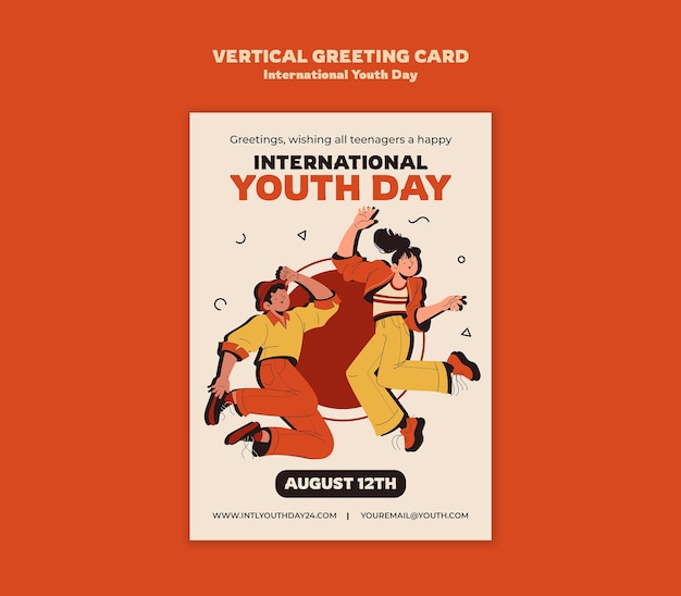 International youth day template design