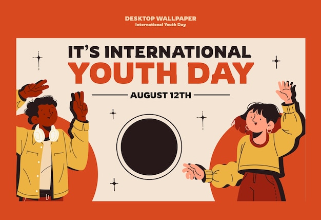 International youth day template design