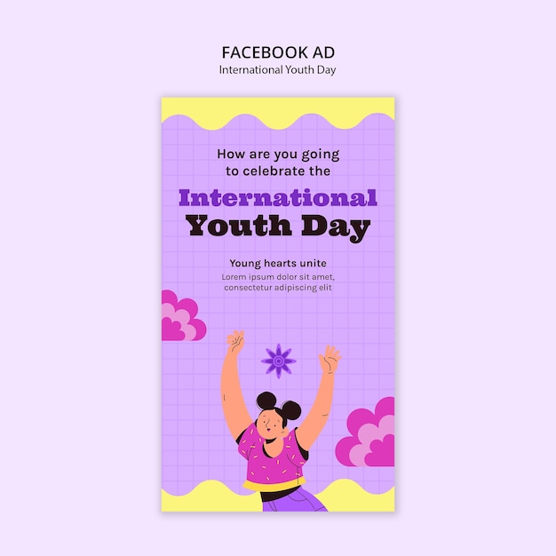 Free PSD international youth day template design