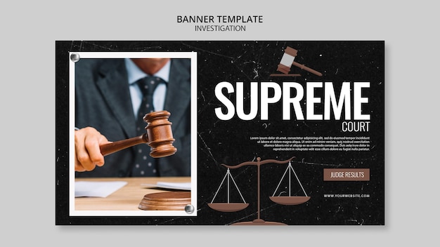 Free PSD investigation banner template concept