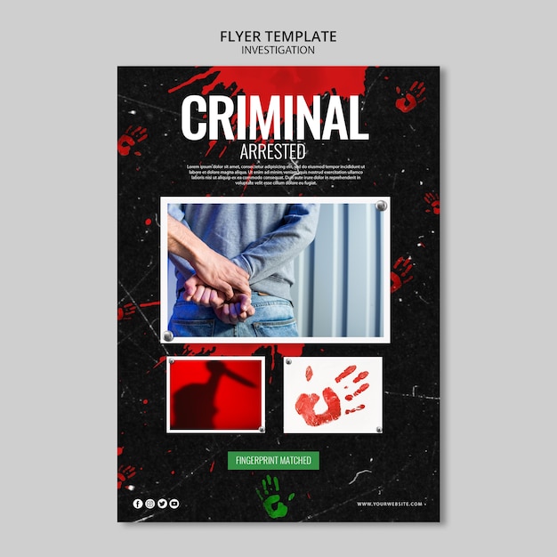 Free PSD investigation flyer template theme