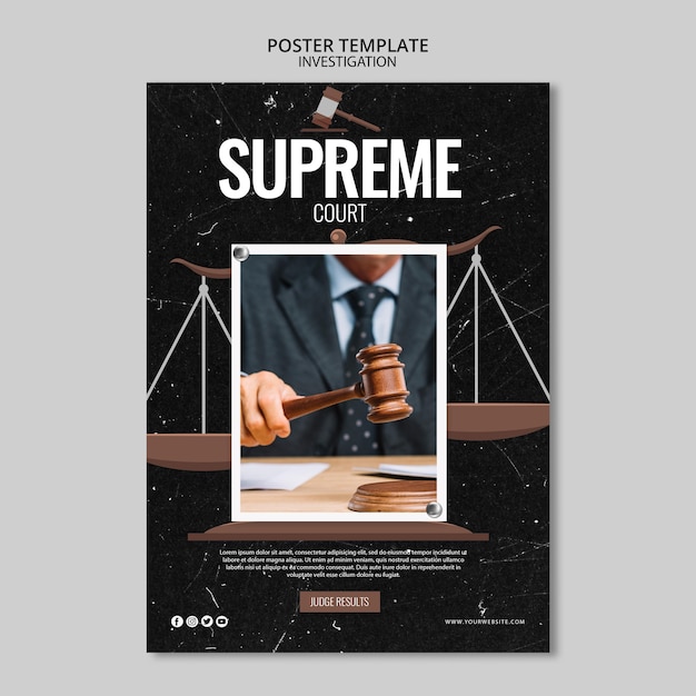 Free PSD investigation poster template style