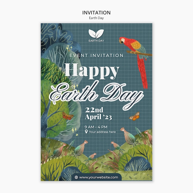 Invitation template for earth day celebration