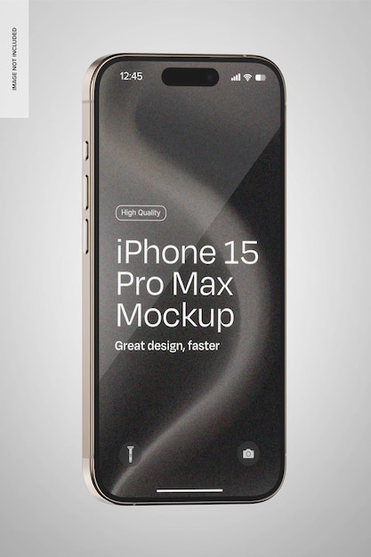 Iphone 15 pro max mockup front view