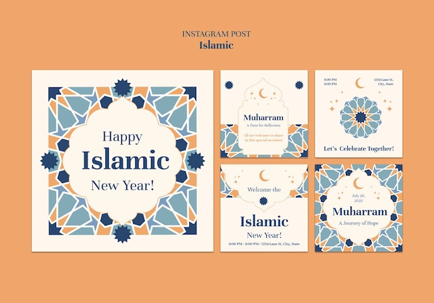 Free PSD islamic instagram template design