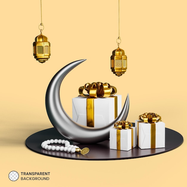 Free PSD islamic new year creative composition 3d illustration